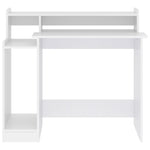 ZNTS Desk with LED Lights White 97x45x90 cm Engineered Wood 805552