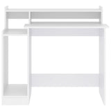 ZNTS Desk with LED Lights White 97x45x90 cm Engineered Wood 805552