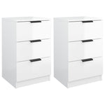 ZNTS Bedside Cabinets 2 pcs High Gloss White 40x36x65 cm 811281