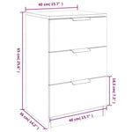 ZNTS Bedside Cabinets 2 pcs High Gloss White 40x36x65 cm 811281