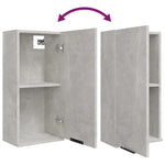 ZNTS Wall-mounted Bathroom Cabinet Concrete Grey 32x20x67 cm 811299