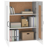 ZNTS Hanging Wall Cabinet High Gloss White 69.5x32.5x90 cm 812309