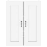 ZNTS Hanging Wall Cabinet High Gloss White 69.5x32.5x90 cm 812309