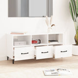 ZNTS TV Cabinet High Gloss White 102x35x50 cm Engineered Wood 812615
