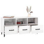 ZNTS TV Cabinet High Gloss White 102x35x50 cm Engineered Wood 812615