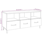 ZNTS TV Cabinet High Gloss White 102x35x50 cm Engineered Wood 812615