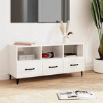 ZNTS TV Cabinet High Gloss White 102x35x50 cm Engineered Wood 812615