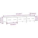 ZNTS TV Cabinet Black 150x34,5x30 cm Engineered Wood 812646