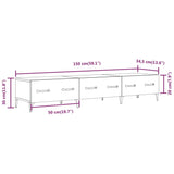 ZNTS TV Cabinet Black 150x34,5x30 cm Engineered Wood 812646