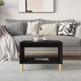 ZNTS Coffee Table Black 60x40x50 cm Engineered Wood 812673