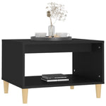 ZNTS Coffee Table Black 60x40x50 cm Engineered Wood 812673