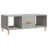 ZNTS Coffee Table Concrete Grey 102x50x40 cm Engineered Wood 812694