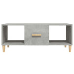 ZNTS Coffee Table Concrete Grey 102x50x40 cm Engineered Wood 812694