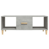 ZNTS Coffee Table Concrete Grey 102x50x40 cm Engineered Wood 812694