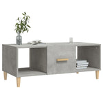 ZNTS Coffee Table Concrete Grey 102x50x40 cm Engineered Wood 812694
