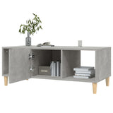 ZNTS Coffee Table Concrete Grey 102x50x40 cm Engineered Wood 812694