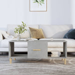ZNTS Coffee Table Concrete Grey 102x50x40 cm Engineered Wood 812694