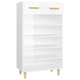 ZNTS Shoe Cabinet High Gloss White 60x35x105 cm Engineered Wood 812786