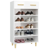 ZNTS Shoe Cabinet High Gloss White 60x35x105 cm Engineered Wood 812786