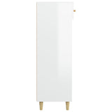 ZNTS Shoe Cabinet High Gloss White 60x35x105 cm Engineered Wood 812786
