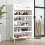 ZNTS Shoe Cabinet High Gloss White 60x35x105 cm Engineered Wood 812786