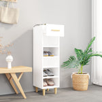 ZNTS Shoe Cabinet High Gloss White 30x35x105 cm Engineered Wood 812804