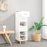 ZNTS Shoe Cabinet High Gloss White 30x35x105 cm Engineered Wood 812804