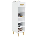 ZNTS Shoe Cabinet High Gloss White 30x35x105 cm Engineered Wood 812804