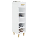 ZNTS Shoe Cabinet High Gloss White 30x35x105 cm Engineered Wood 812804