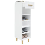 ZNTS Shoe Cabinet High Gloss White 30x35x105 cm Engineered Wood 812804