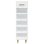 ZNTS Shoe Cabinet High Gloss White 30x35x105 cm Engineered Wood 812804