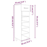 ZNTS Shoe Cabinet High Gloss White 30x35x105 cm Engineered Wood 812804