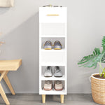 ZNTS Shoe Cabinet High Gloss White 30x35x105 cm Engineered Wood 812804