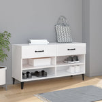 ZNTS Shoe Cabinet High Gloss White 102x35x55 cm Engineered Wood 812831