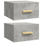 ZNTS Wall-mounted Bedside Cabinets 2 pcs Concrete Grey 35x35x20 cm 812843