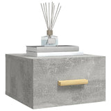 ZNTS Wall-mounted Bedside Cabinets 2 pcs Concrete Grey 35x35x20 cm 812843