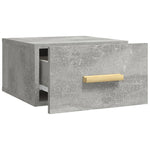 ZNTS Wall-mounted Bedside Cabinets 2 pcs Concrete Grey 35x35x20 cm 812843