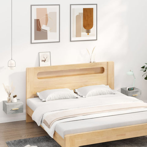 ZNTS Wall-mounted Bedside Cabinets 2 pcs Concrete Grey 35x35x20 cm 812843