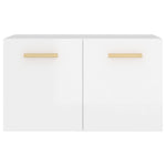 ZNTS Wall Cabinet High Gloss White 60x 36.5x35 cm Engineered Wood 812921