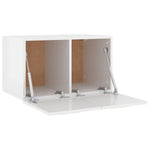 ZNTS Wall Cabinet High Gloss White 60x 36.5x35 cm Engineered Wood 812921