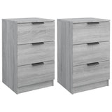 ZNTS Bedside Cabinets 2 pcs Grey Sonoma 40x36x65 cm 817054