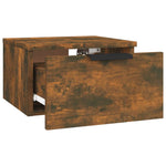ZNTS Wall-mounted Bedside Cabinets 2 pcs Smoked Oak 34x30x20 cm 817088