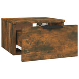 ZNTS Wall-mounted Bedside Cabinets 2 pcs Smoked Oak 34x30x20 cm 817088
