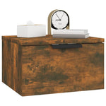 ZNTS Wall-mounted Bedside Cabinets 2 pcs Smoked Oak 34x30x20 cm 817088