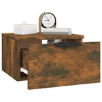 ZNTS Wall-mounted Bedside Cabinets 2 pcs Smoked Oak 34x30x20 cm 817088