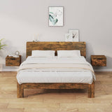 ZNTS Wall-mounted Bedside Cabinets 2 pcs Smoked Oak 34x30x20 cm 817088