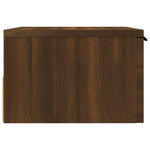ZNTS Wall-mounted Bedside Cabinets 2 pcs Brown Oak 34x30x20 cm 817092