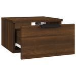 ZNTS Wall-mounted Bedside Cabinets 2 pcs Brown Oak 34x30x20 cm 817092