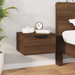 ZNTS Wall-mounted Bedside Cabinets 2 pcs Brown Oak 34x30x20 cm 817092