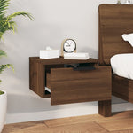 ZNTS Wall-mounted Bedside Cabinets 2 pcs Brown Oak 34x30x20 cm 817092